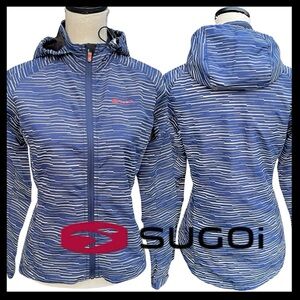 Sugoi Cobalt Blue/White Zap Training Jacket Hooded Running/Bike Jacket (XS)